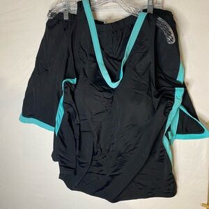 Swimsuits For All Black and Teal Swimwear